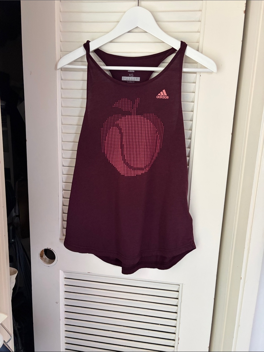 adidas 2017 Maroon Tank with Pink Graphic Apple